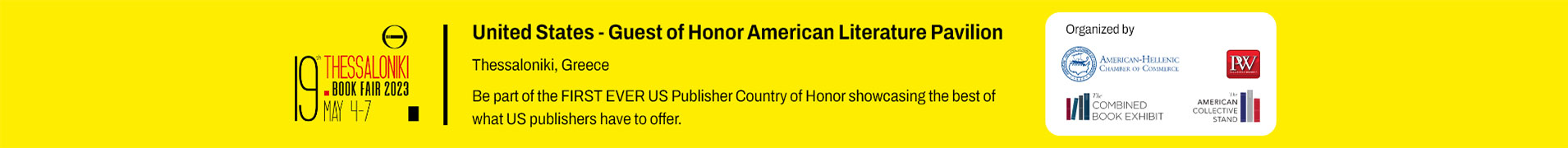 United States Guest of Honor American Literature Pavilion Thessaloniki, Greece